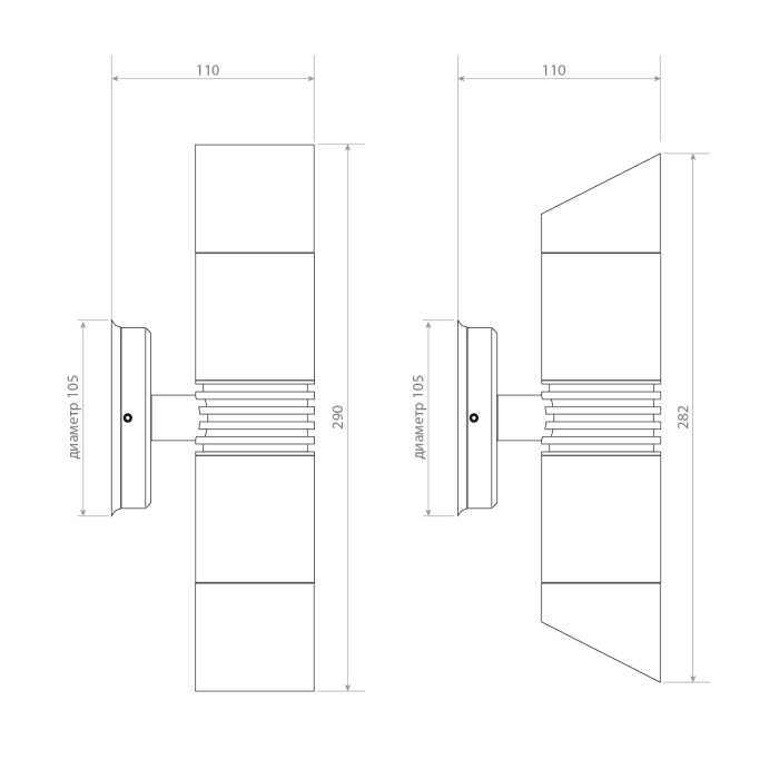 Уличный настенный светильник Covali WL-38040