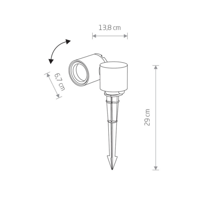 Грунтовый светильник Nowodvorski Tubings M Black 8161