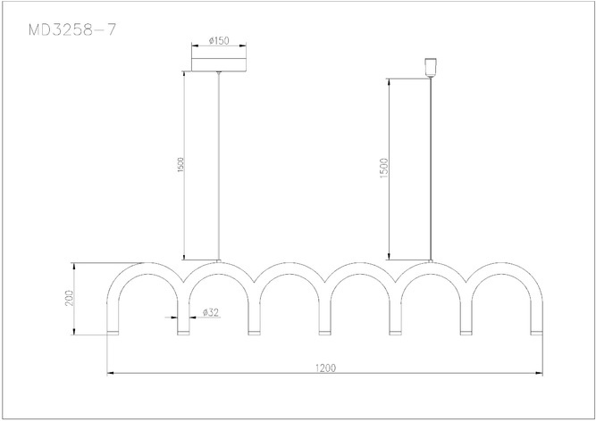 Подвесной светодиодный светильник Arte Lamp Warhol A3258SP-45BK