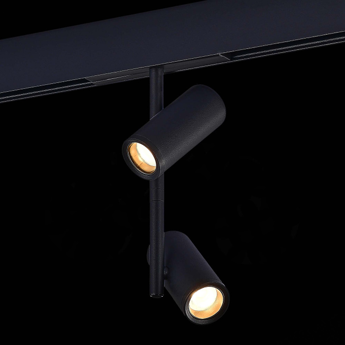 Магнитный трековый светильник Черный LED 1*16W 4000K 1 200Lm Ra>90 36° IP20 D45xH240 48 ST808.446.16
