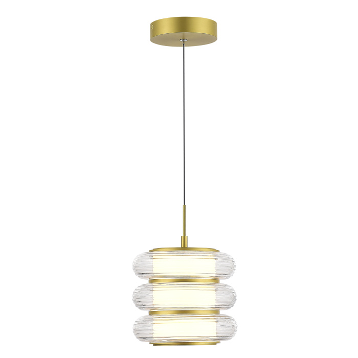 Светильник подвесной ST-Luce золото/прозрачный LED 1*16W 3000K SL6239.203.03