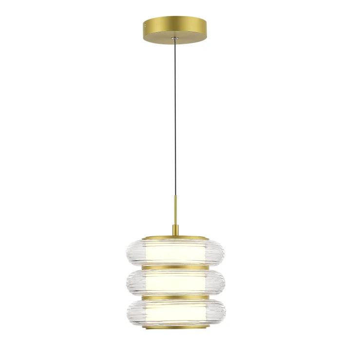 Светильник подвесной ST-Luce золото/прозрачный LED 1*16W 3000K SL6239.203.03