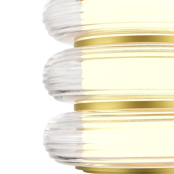 Светильник подвесной ST-Luce золото/прозрачный LED 1*16W 3000K SL6239.203.03