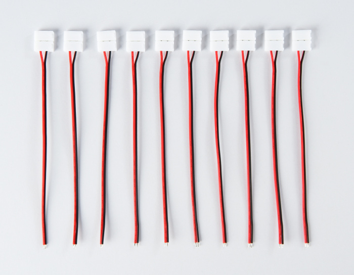 Соединитель гибкий односторонний для светодиодной ленты 5050 12/24V (2 конт.) 150 мм GS7101 (10шт) Ambrella light GS7101