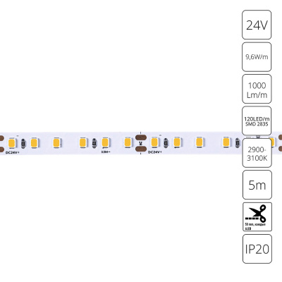 Светодиодная лента 24В Arte Lamp TAPE A2412008-01-3K
