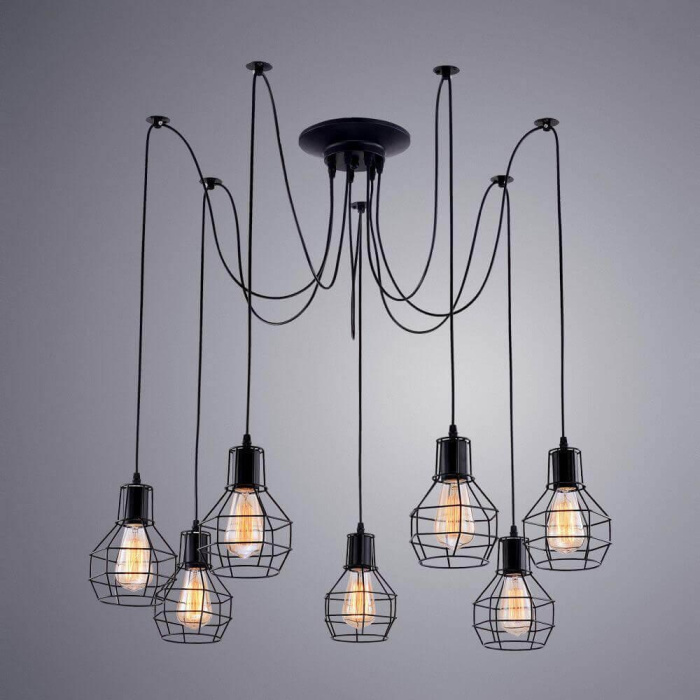 Подвесной светильник паук Arte Lamp A1109SP-7BK