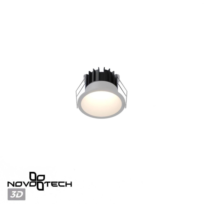 Встраиваемый светильник с переключателем цв. температуры Novotech Wir Brillo 359865