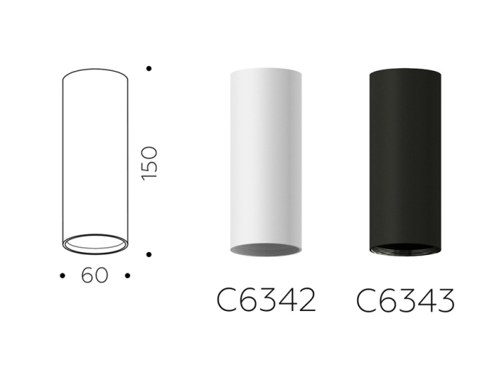 Корпус светильника накладной для насадок D60mm Ambrella light C6356