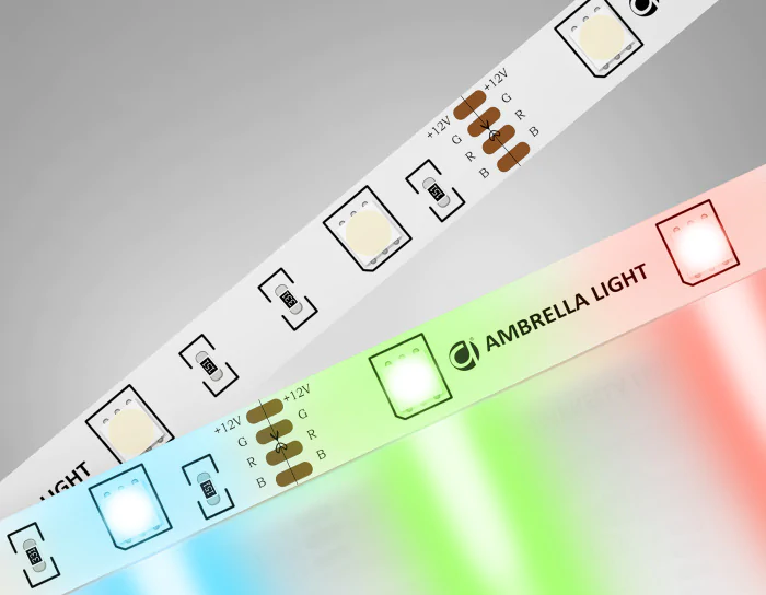 Светодиодная лента RGB Ambrella Light GS2201 5050 30Led /7.2W m/ 12V IP20 RGB 5m Ambrella light GS2201