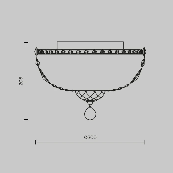 Накладная люстра Maytoni Basfor DIA100-CL-03-G
