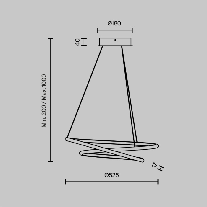 Подвесной светильник Maytoni Nola MOD100PL-L47BSK1