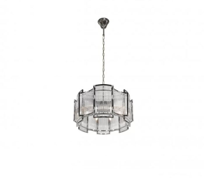 Подвесная люстра iLamp Tribeca MD0276-6C CHROME+SMOKY GRAY