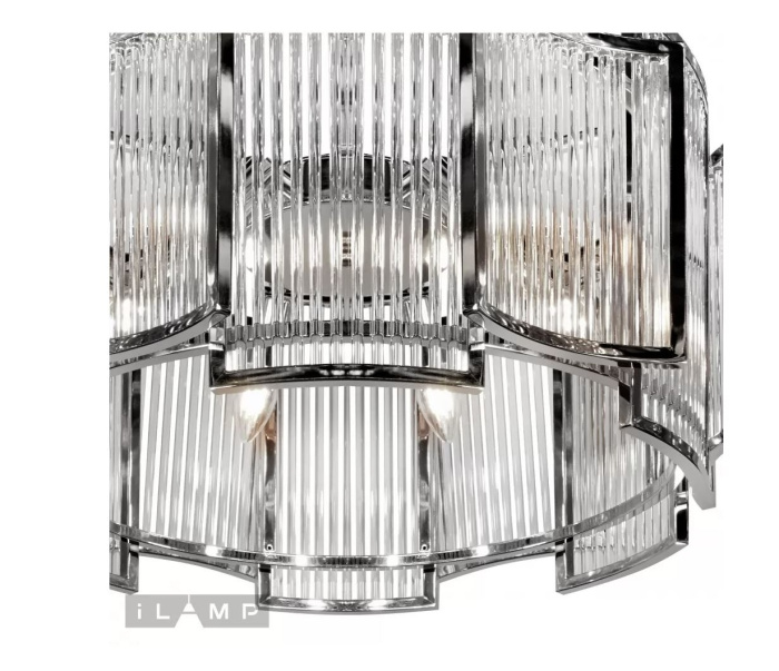 Подвесная люстра iLamp Tribeca MD0276-6C CHROME+SMOKY GRAY