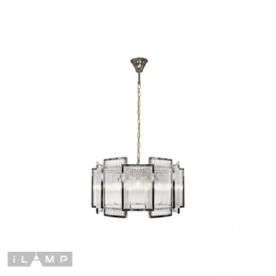 Подвесная люстра iLamp Tribeca MD0276-6C CHROME+SMOKY GRAY