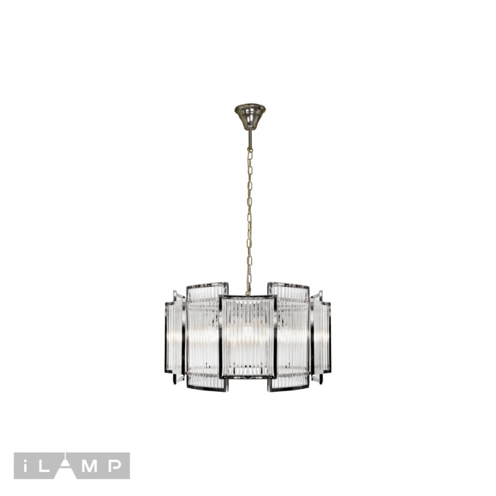 Подвесная люстра iLamp Tribeca MD0276-6C CHROME+SMOKY GRAY