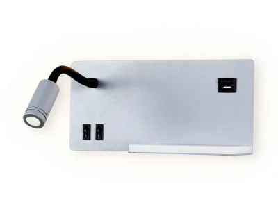 Настенный светодиодный светильник с полкой, USB портом и выключателем Ambrella light FW292