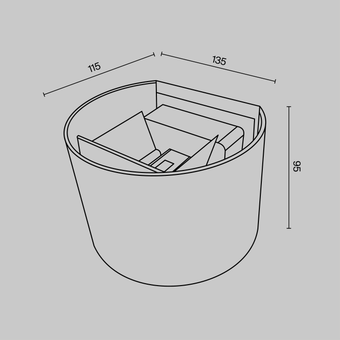Уличный настенный светильник Maytoni Fulton O573WL-L6B
