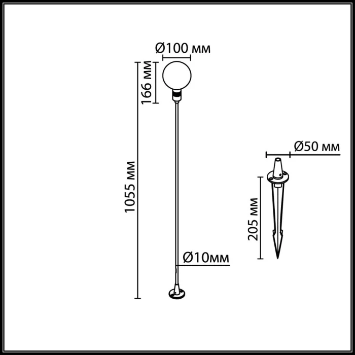 Уличный накладной светильник Odeon Light Dande 7121/2GLB