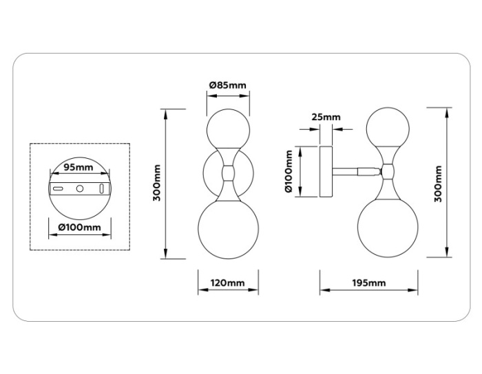 Настенный светильник со сменной лампой HIGH LIGHT AMBRELLA LIGHT LH51053