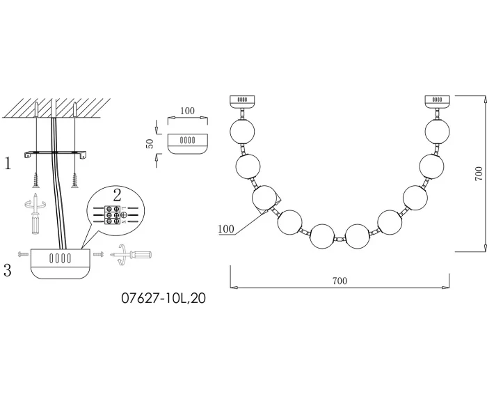 Подвесной светильник Kink Light 07627-10L,20