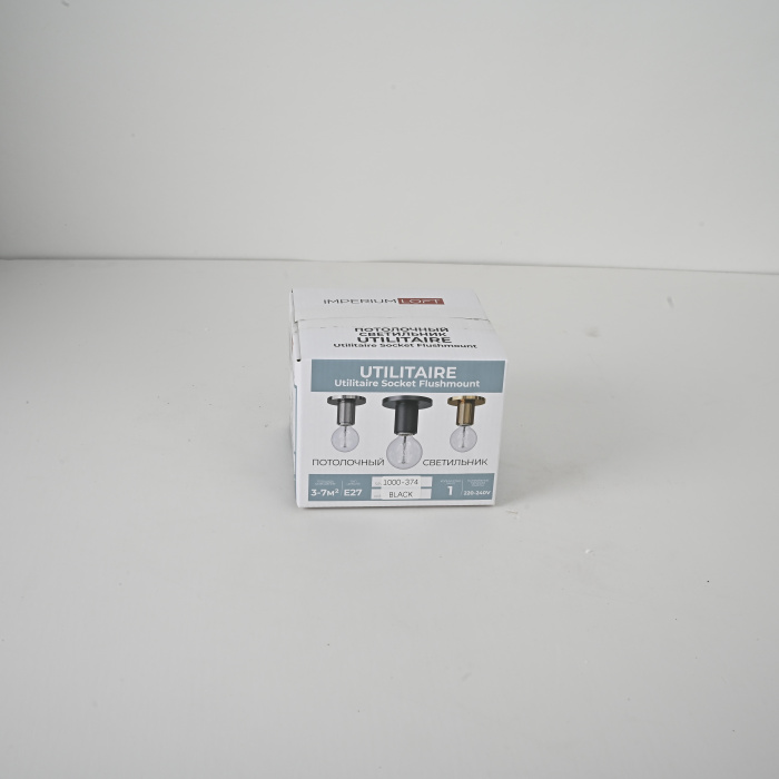 Потолочный светильник RH Utilitaire Socket Flushmount Black ImperiumLoft