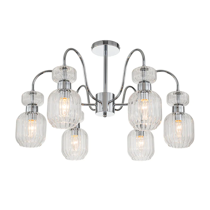 Потолочная люстра на штанге GLOSS ESCADA 1141/6PL Chrome/Clear