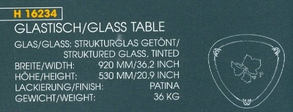 Стеклянный стол Robers H 16234