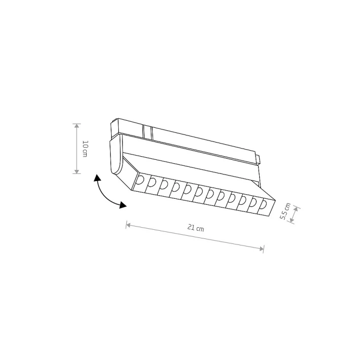 Трековый магнитный светильник Nowodvorski Focus Led Black 10145