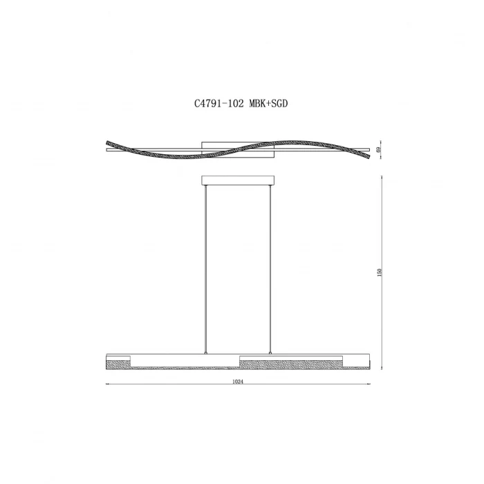 Светильник подвесной iLEDEX Scorpio C4791-102 MBK+SGD