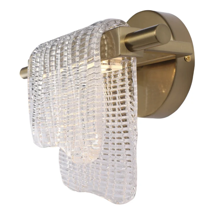 Светильник настенный ST-Luce золотистый/прозрачный LED 1*6W 3000K SL6021.201.06