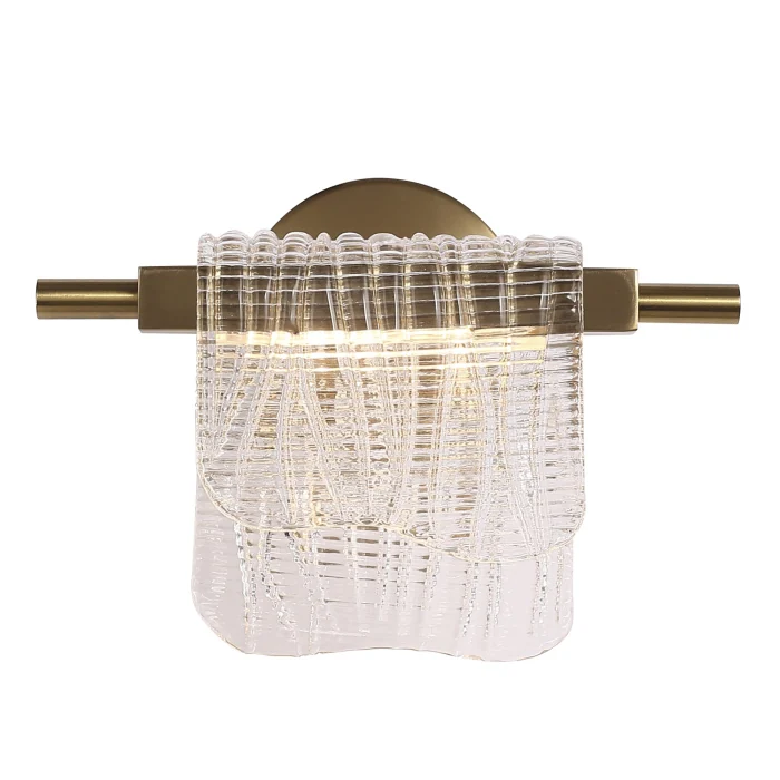 Светильник настенный ST-Luce золотистый/прозрачный LED 1*6W 3000K SL6021.201.06