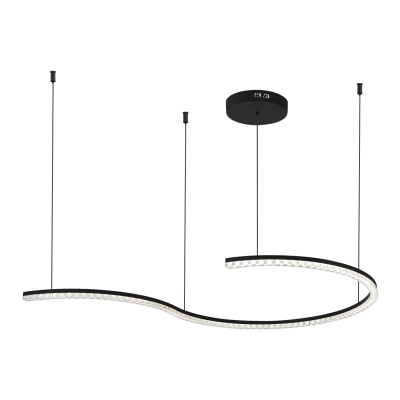 Светильник подвесной ST-Luce черный/прозрачный LED 1*65W 4000K SL1018.403.01