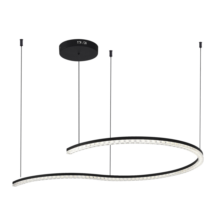 Светильник подвесной ST-Luce черный/прозрачный LED 1*65W 4000K SL1018.403.01