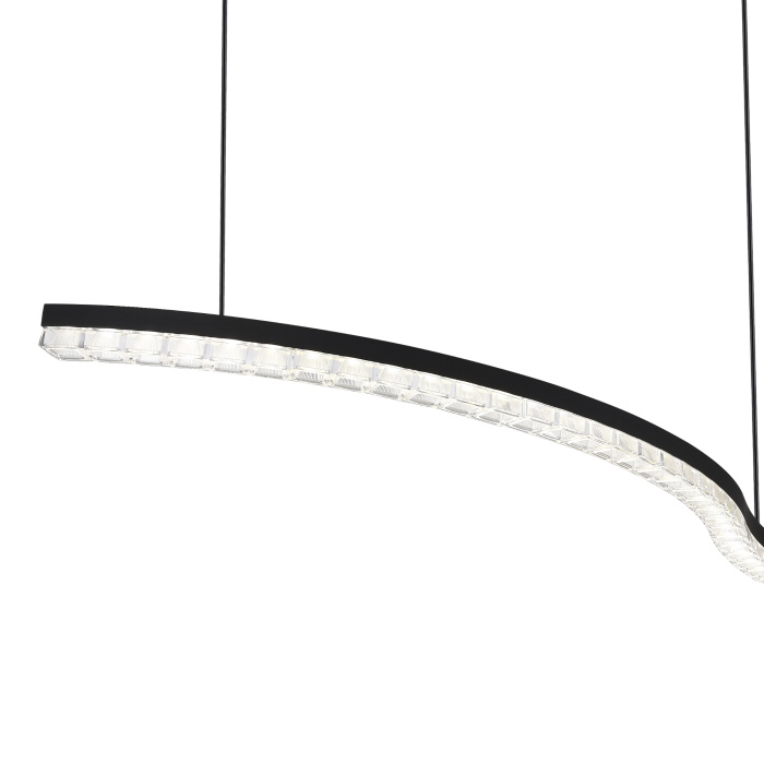 Светильник подвесной ST-Luce черный/прозрачный LED 1*65W 4000K SL1018.403.01