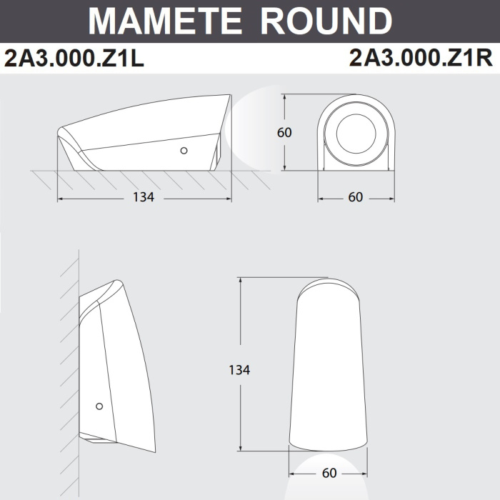 Фасадный светильник FUMAGALLI MAMETE ROUND  2A3.000.000.LXZ1L