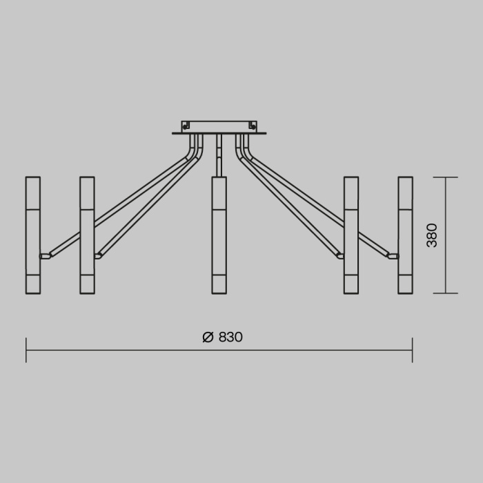 Накладная люстра Maytoni Vigo MOD620CL-16B