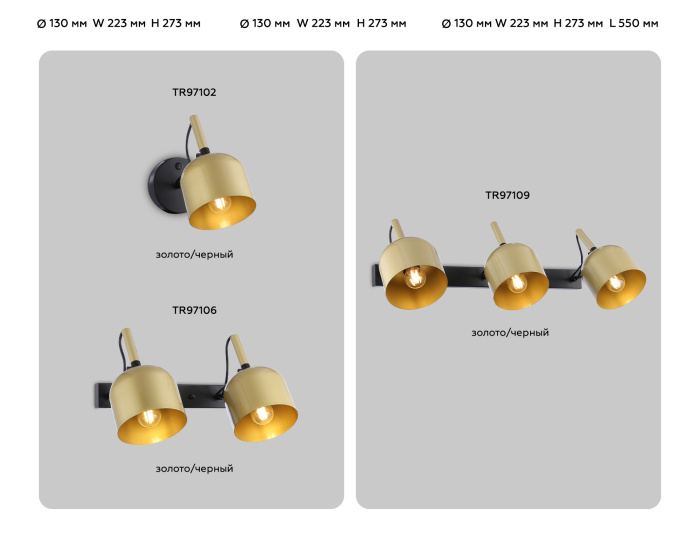 Настенно-потолочный спот Ambrella light TR97106