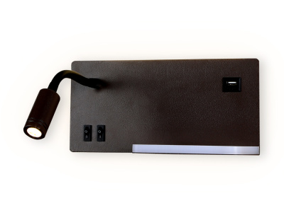 Настенный светодиодный светильник с полкой, USB портом и выключателем Ambrella light FW293