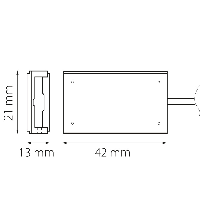 Адаптер д/питания 48V трековый DUE ЧЕРНЫЙ DUE Lightstar 507117
