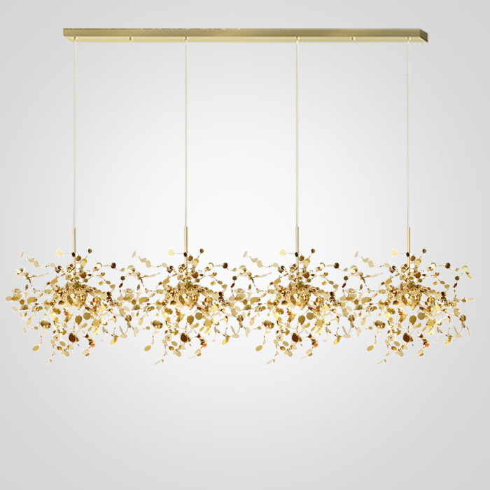 Подвесной светильник Tezani Argent Suspension Linear Gold 4L 140 ImperiumLoft 177955-22