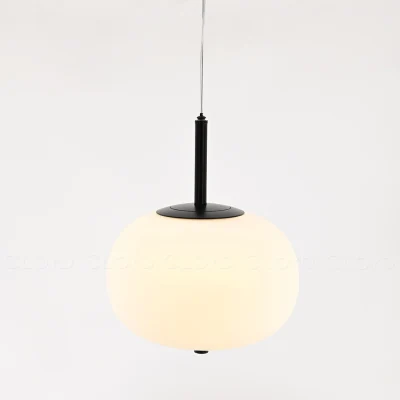 Подвесной светильник Cloyd AVOGADRO-B P1 / Ø25 см - черный - опаловое стекло (арт.11362)