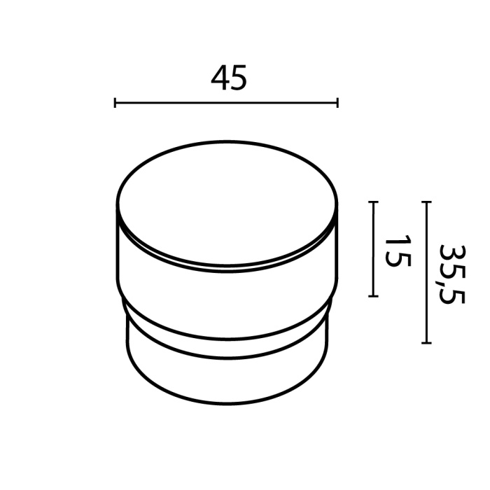 Матовый рассеиватель для Фокус / Focus LED 5Вт Maytoni RingSAcr-5-W