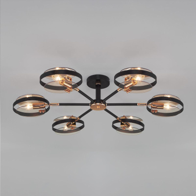 Потолочная люстра Eurosvet Gallo 70121/6 черный Smart