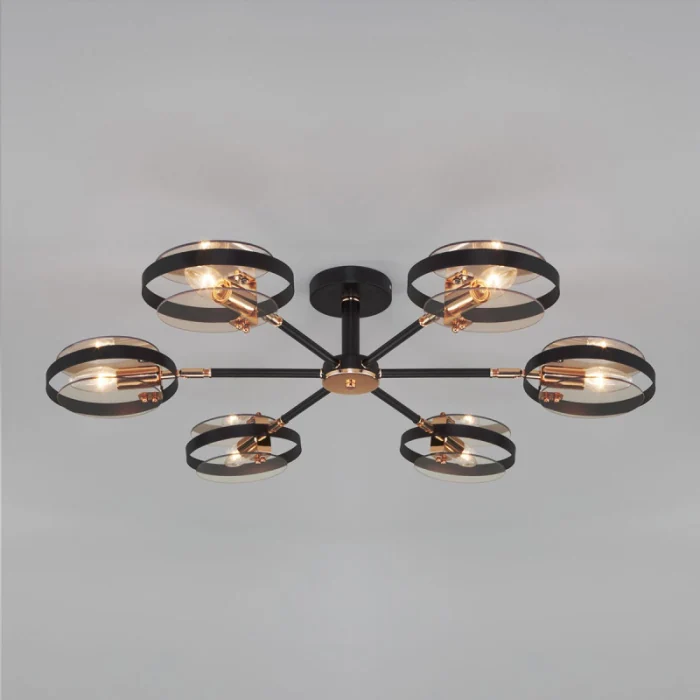 Потолочная люстра Eurosvet Gallo 70121/6 черный Smart