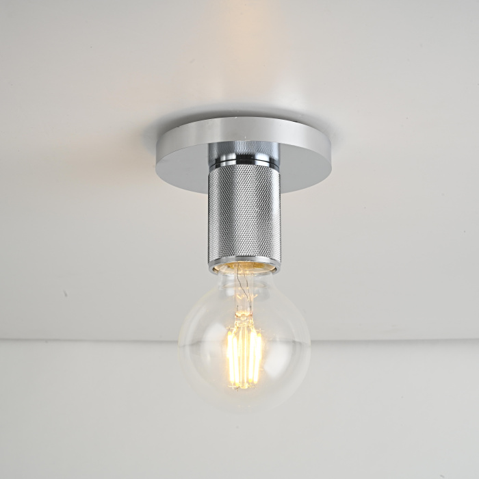 Потолочный светильник RH Utilitaire Socket Flushmount Silver ImperiumLoft