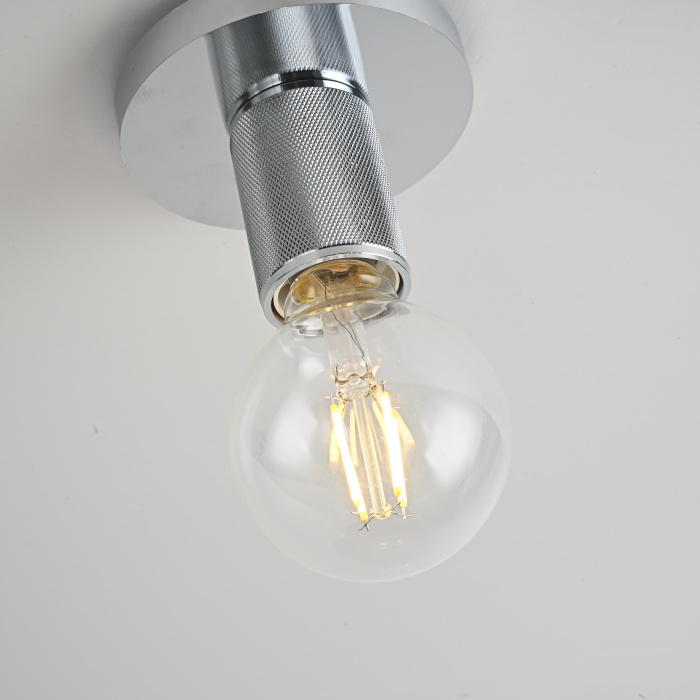 Потолочный светильник RH Utilitaire Socket Flushmount Silver ImperiumLoft