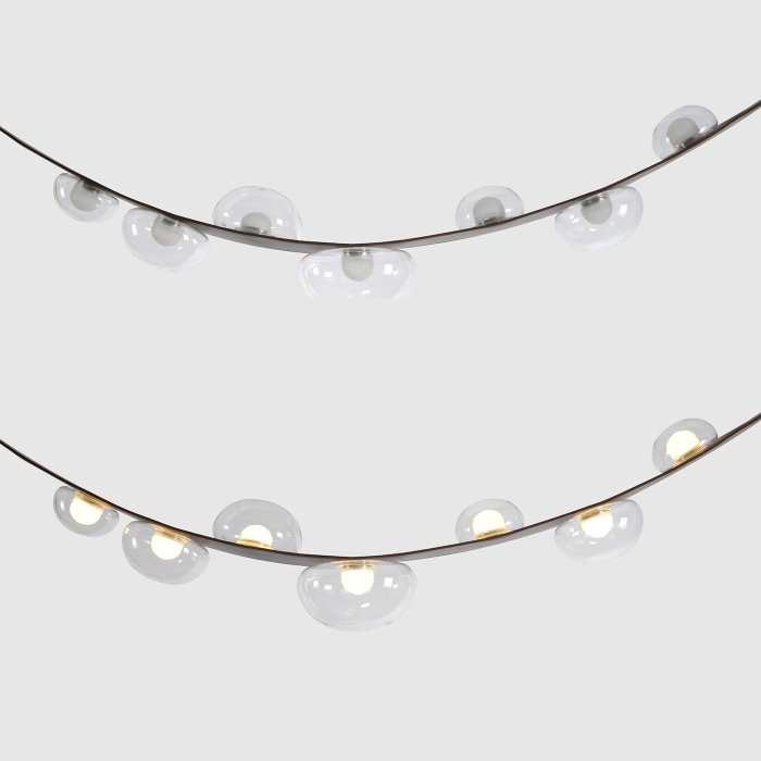 Светильник подвесной Crystal Lux BOSQUE SP7 L3000 BROWN/TRANSPARENT