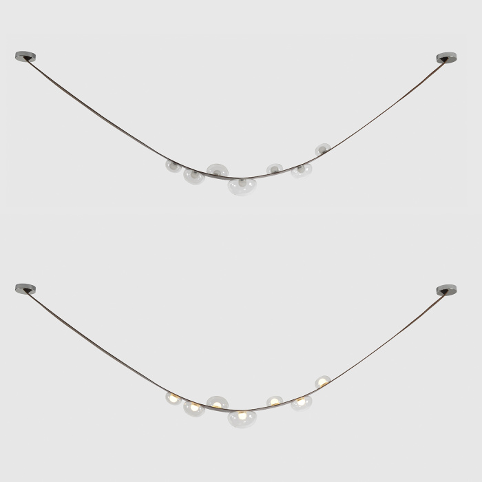 Светильник подвесной Crystal Lux BOSQUE SP7 L3000 BROWN/TRANSPARENT