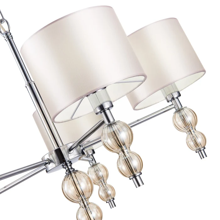 SLE105703-05 Светильник подвесной Хром/Светло-бежевый E14 5*40W