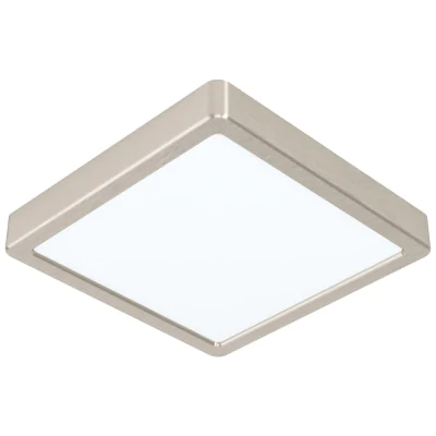 Светодиодный накладной светильник FUEVA 5, 17W (LED), 210х210, H28, 2100lm, 4000K, сталь, нике EGLO 99253